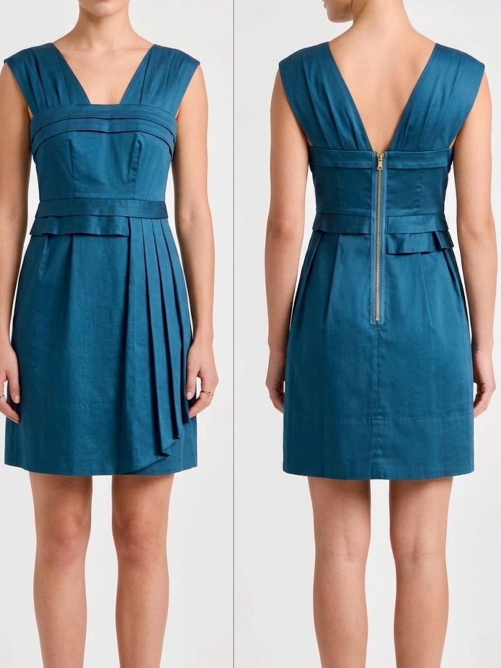 MARC By MARC JACOBS Pleated Teal Mini Dress